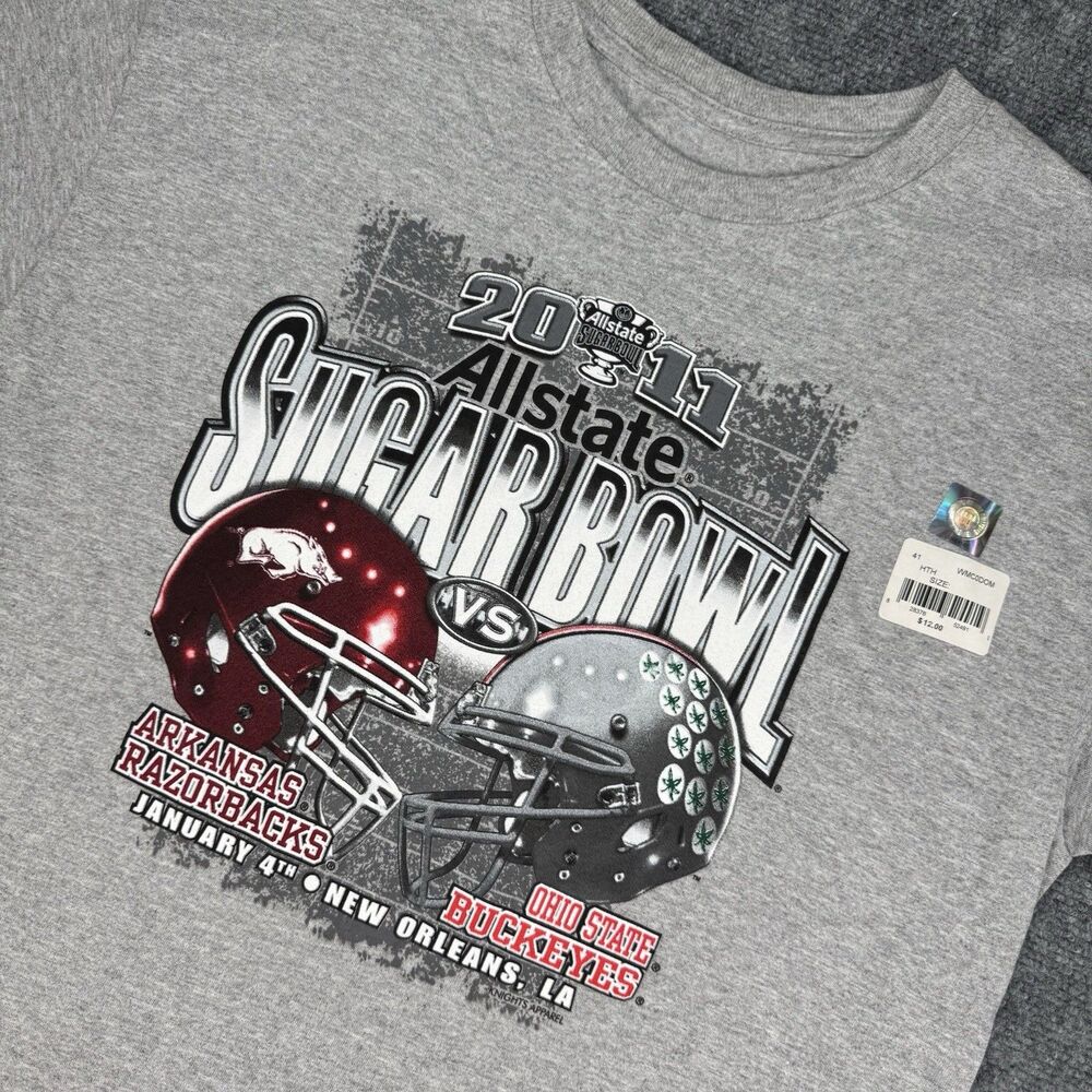 NWT 2011 Allstate Sugar Bowl Razorbacks Buckeyes Pro Edge Shirt Large